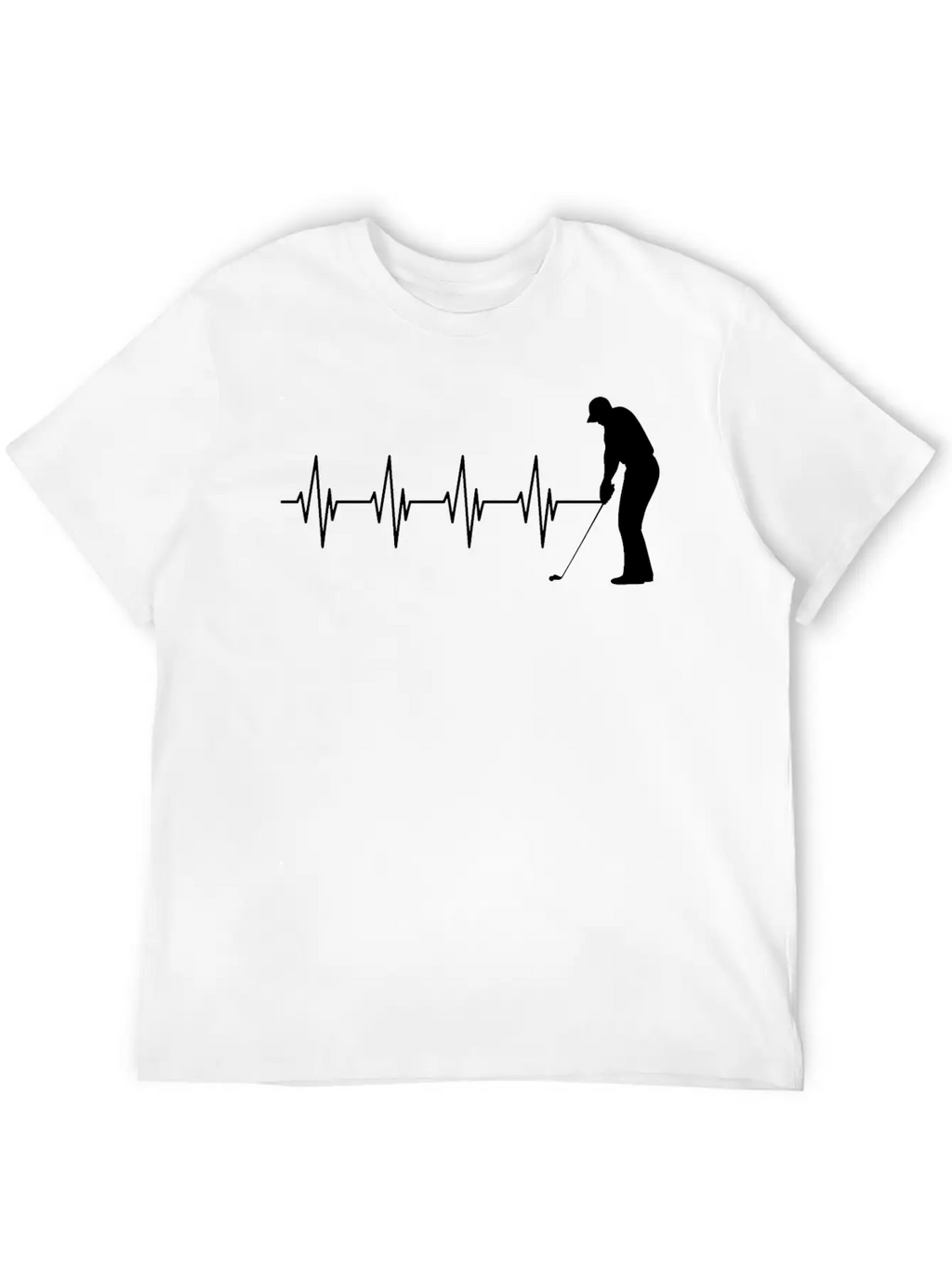 Golfer Heartbeat B Breathable Soft Cotton T-Shirt – Timeless Casual Look