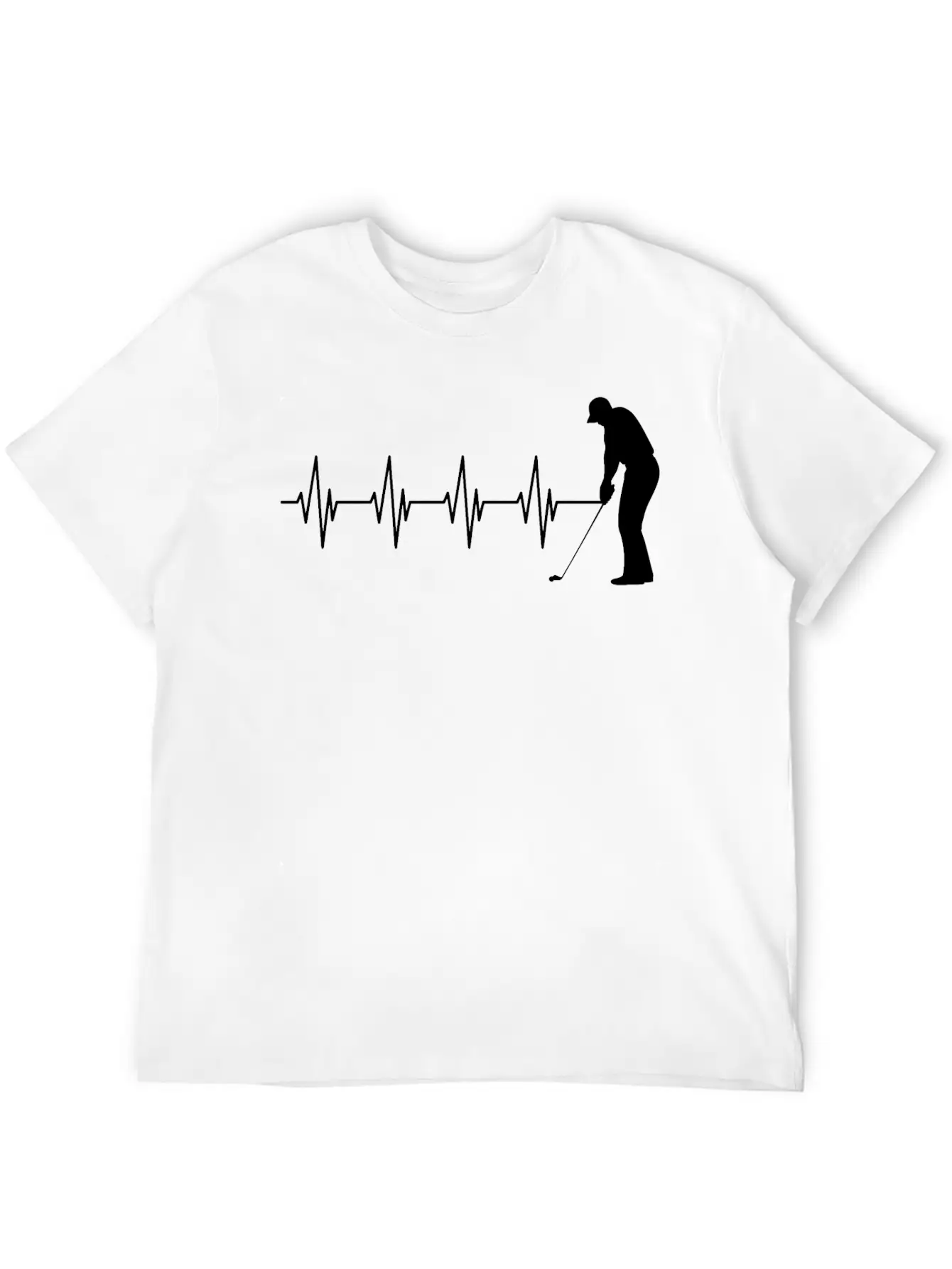 Golfer Heartbeat B Breathable Soft Cotton T-Shirt – Timeless Casual Look