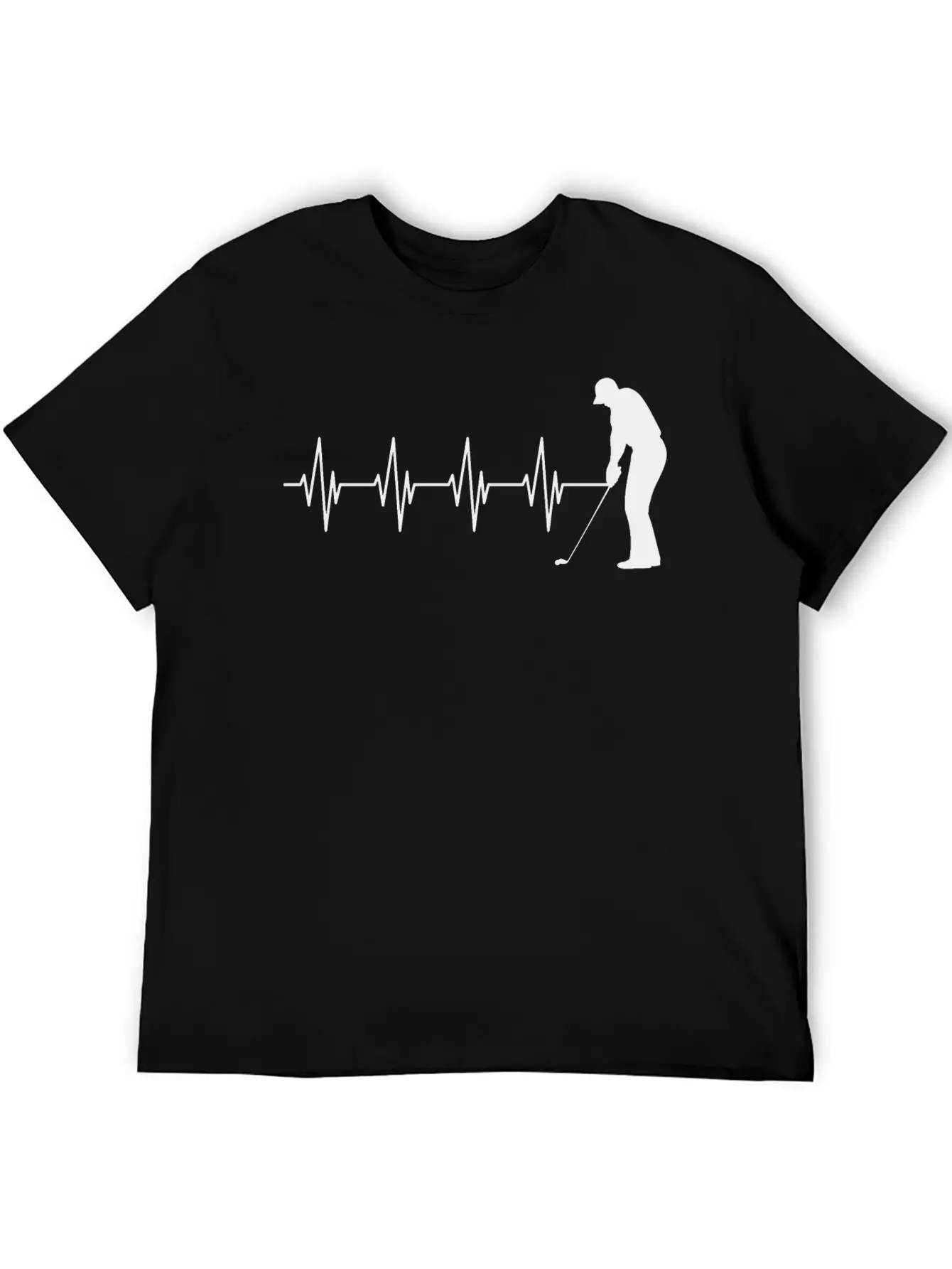 Golfer Heartbeat B Breathable Soft Cotton T-Shirt – Timeless Casual Look