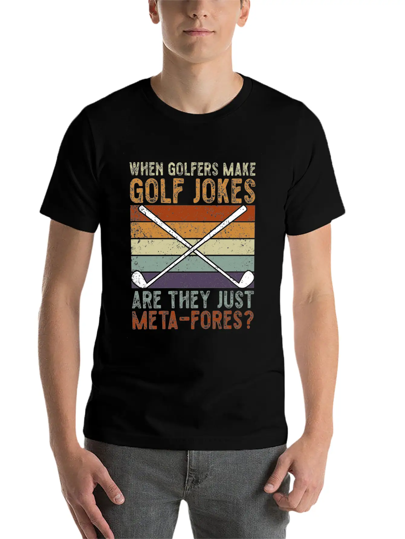 Golfers Make Golf Jokes Are They Just Meta-Fores Timeless Short Sleeve Tee – Comfy And Minimalist Design
