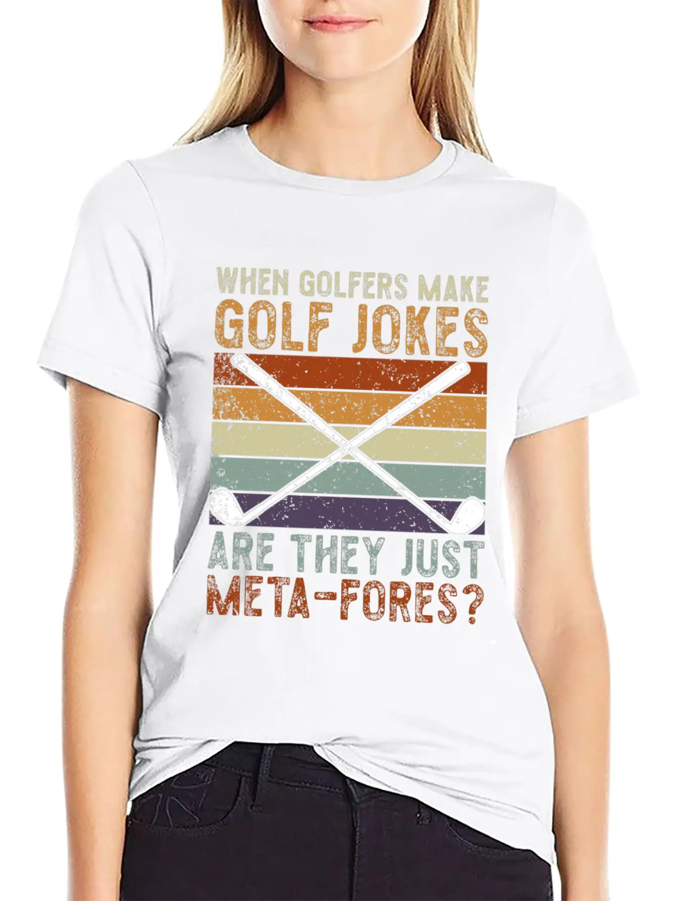 Golfers Make Golf Jokes Are They Just Meta-Fores Timeless Short Sleeve Tee – Comfy And Minimalist Design