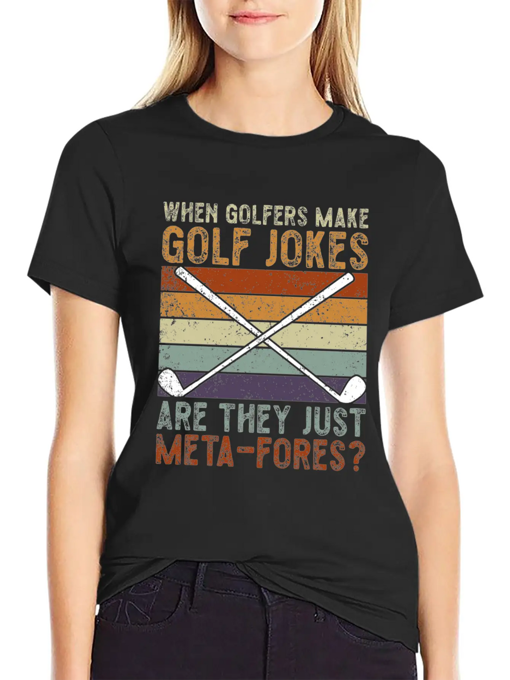 Golfers Make Golf Jokes Are They Just Meta-Fores Timeless Short Sleeve Tee – Comfy And Minimalist Design