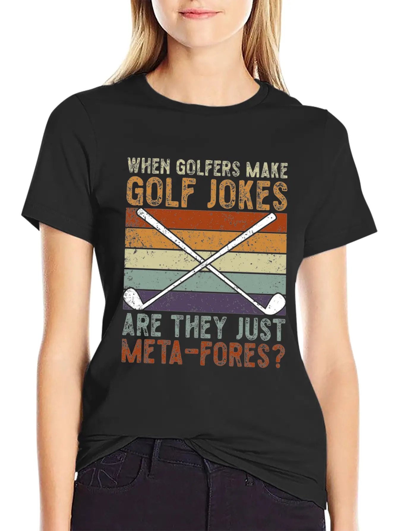 Golfers Make Golf Jokes Are They Just Meta-Fores Timeless Short Sleeve Tee – Comfy And Minimalist Design