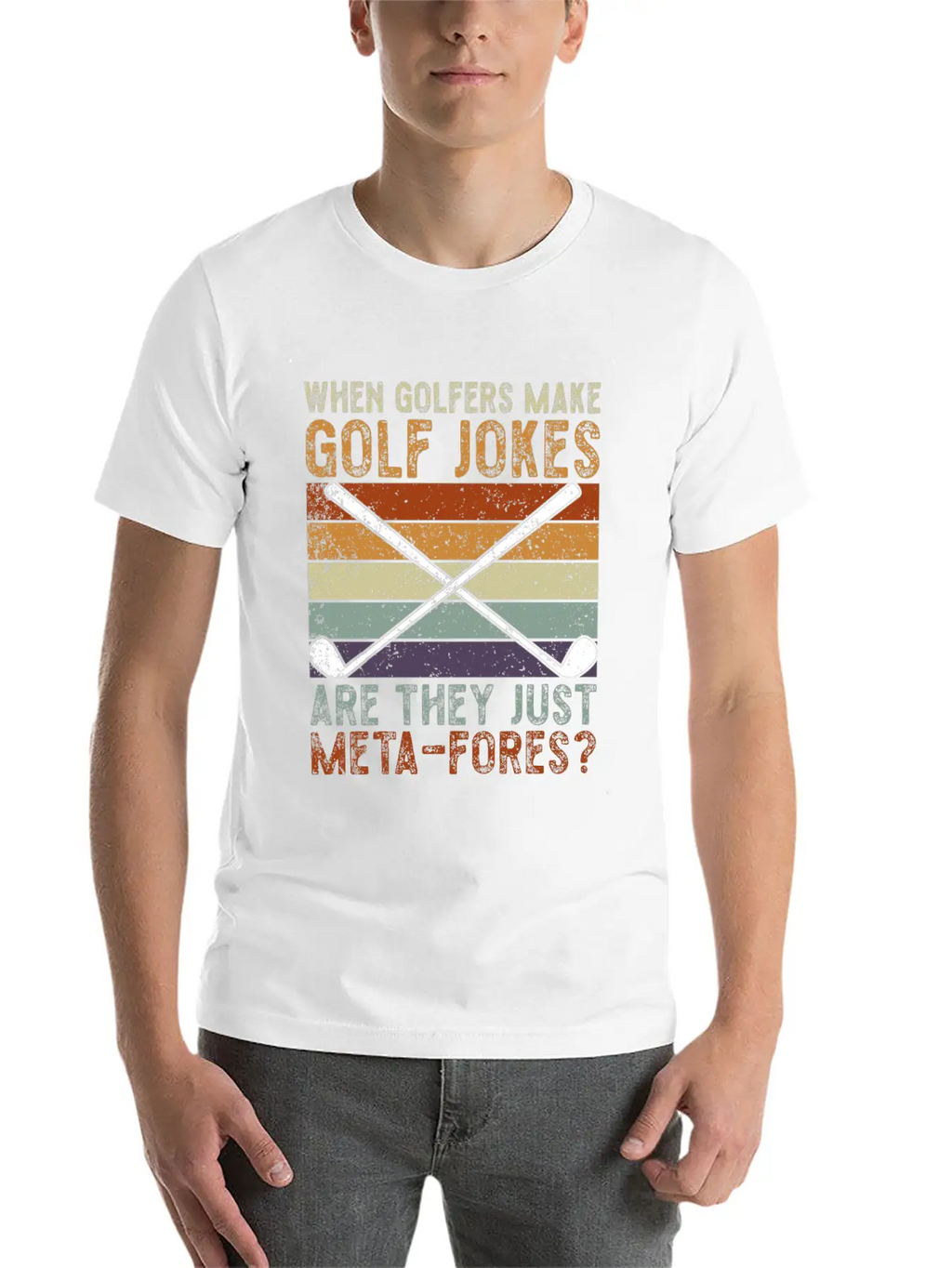 Golfers Make Golf Jokes Are They Just Meta-Fores Timeless Short Sleeve Tee – Comfy And Minimalist Design