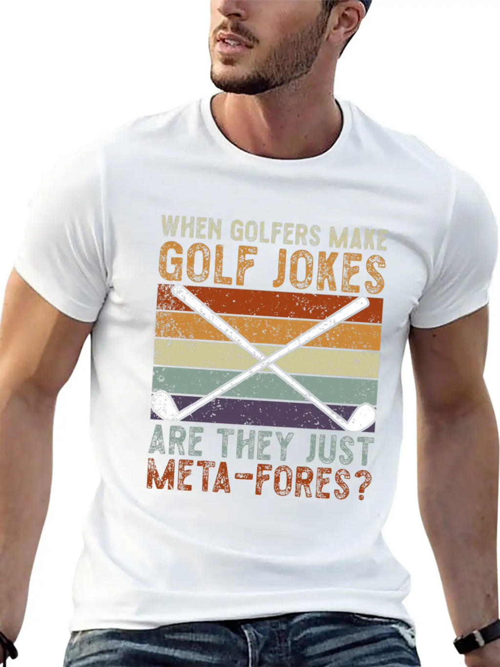 Golfers Make Golf Jokes Are They Just Meta-Fores Timeless Short Sleeve Tee – Comfy And Minimalist Design