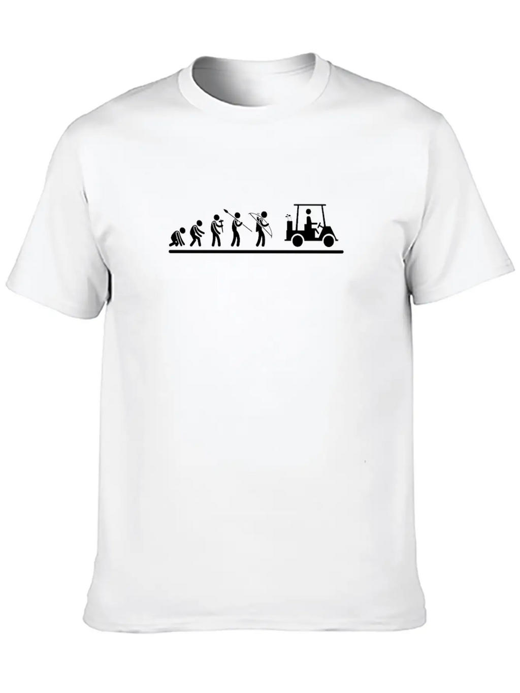 Golfing Evolution Golf Cart Funny Golf Modern Fit Casual T-Shirt – Clean And Versatile Design