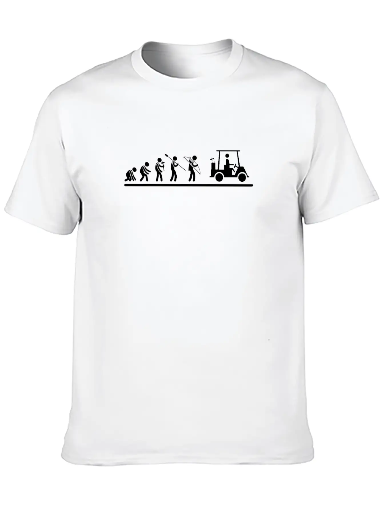 Golfing Evolution Golf Cart Funny Golf Modern Fit Casual T-Shirt – Clean And Versatile Design