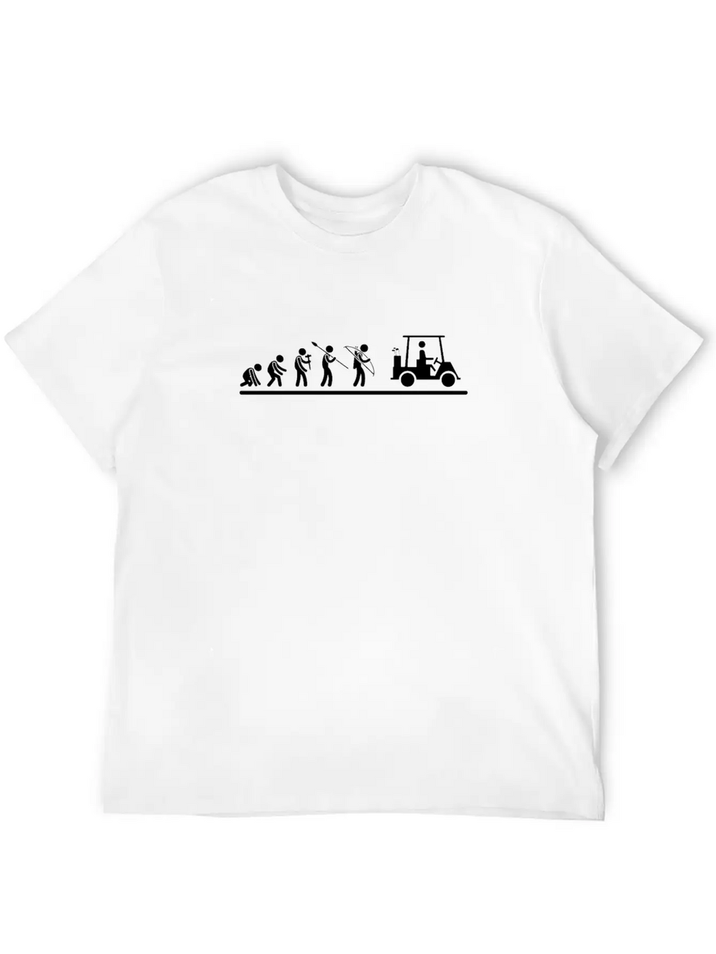 Golfing Evolution Golf Cart Funny Golf Modern Fit Casual T-Shirt – Clean And Versatile Design