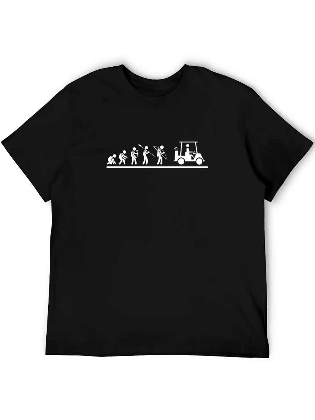Golfing Evolution Golf Cart Funny Golf Modern Fit Casual T-Shirt – Clean And Versatile Design