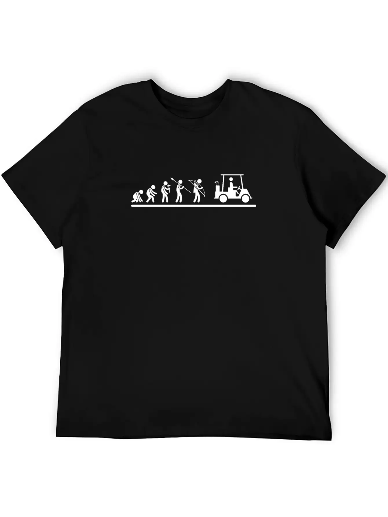 Golfing Evolution Golf Cart Funny Golf Modern Fit Casual T-Shirt – Clean And Versatile Design