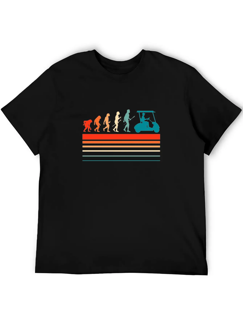 Golfing Golf Cart Evolution Retro Breathable Soft Cotton T-Shirt – Timeless Casual Look