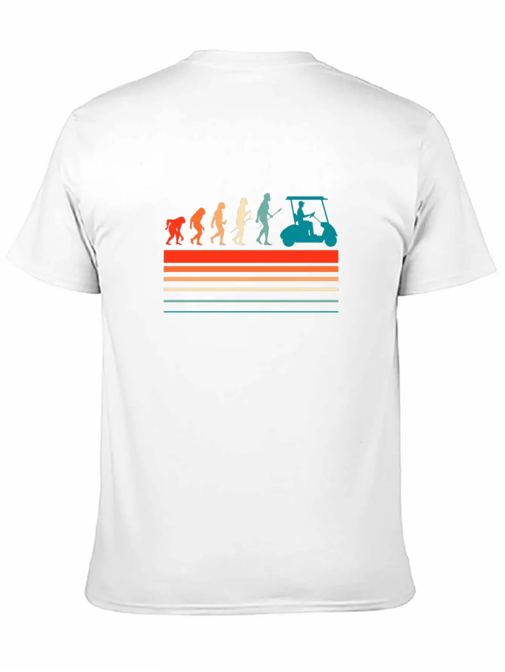 Golfing Golf Cart Evolution Retro Breathable Soft Cotton T-Shirt – Timeless Casual Look