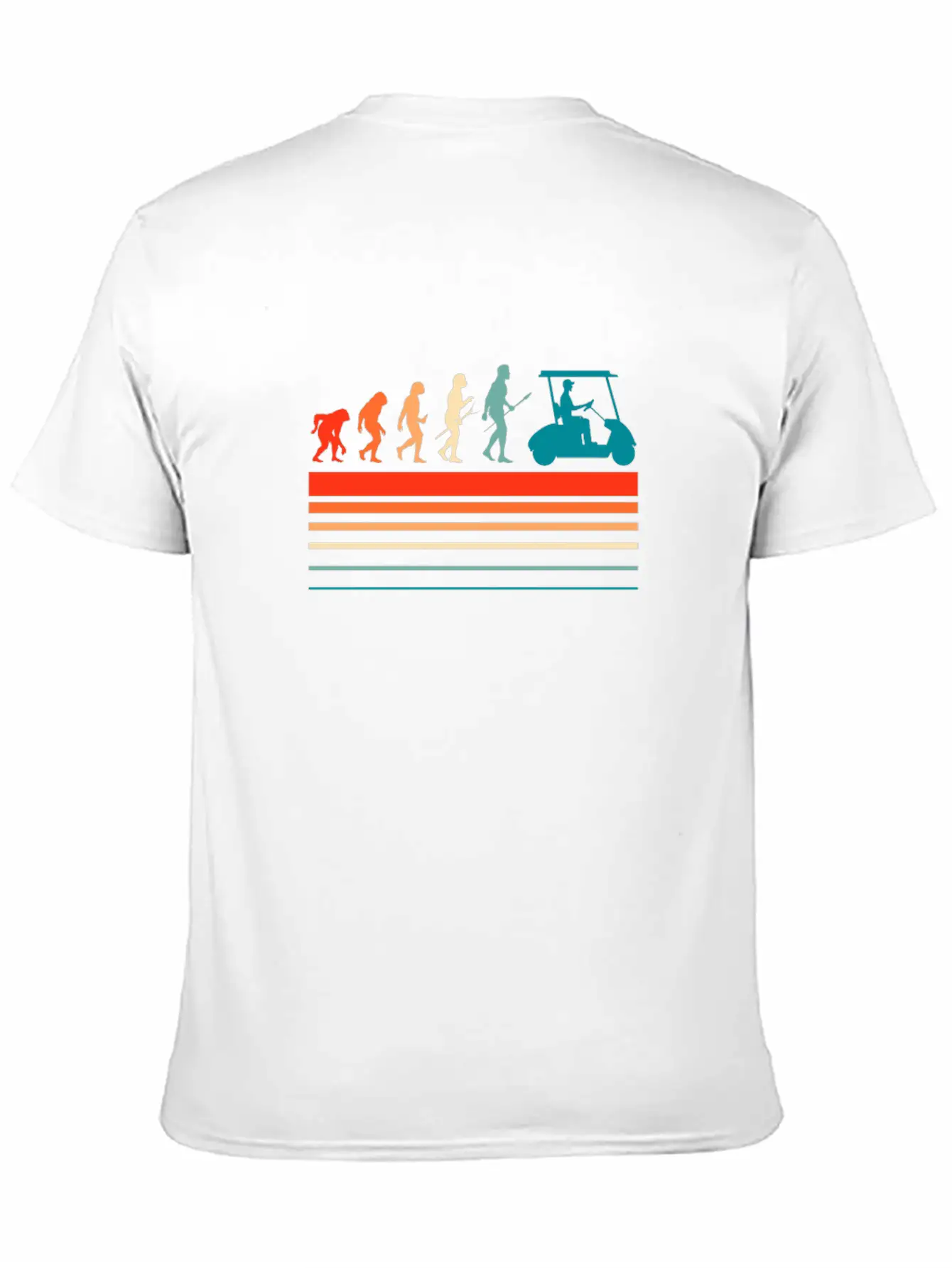 Golfing Golf Cart Evolution Retro Breathable Soft Cotton T-Shirt – Timeless Casual Look