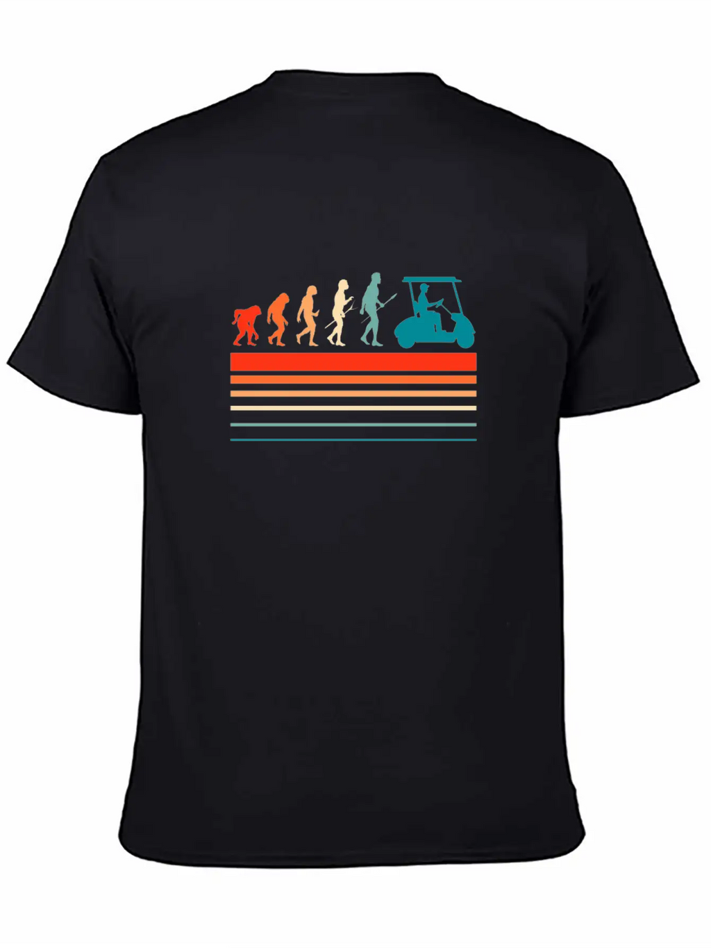 Golfing Golf Cart Evolution Retro Breathable Soft Cotton T-Shirt – Timeless Casual Look