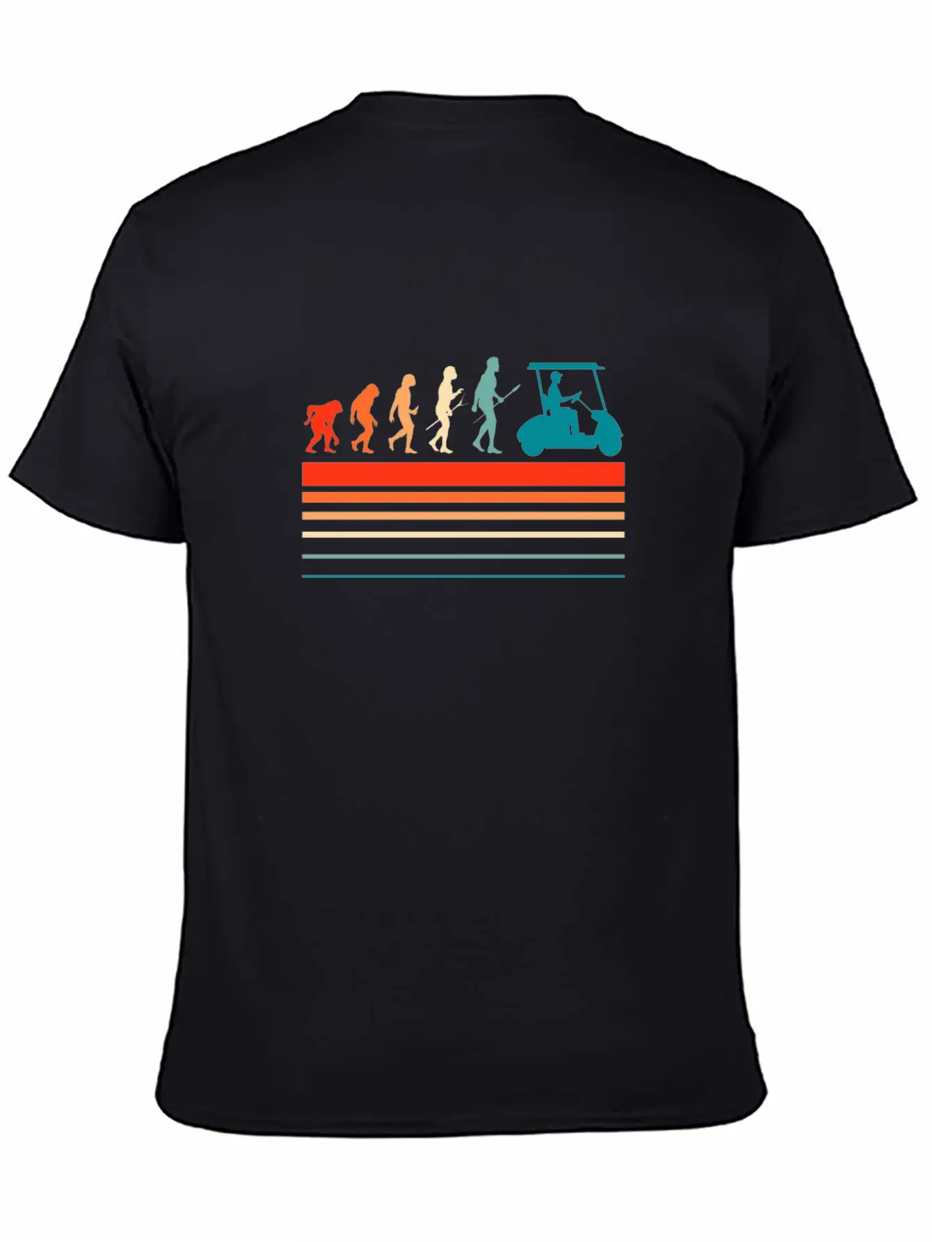 Golfing Golf Cart Evolution Retro Breathable Soft Cotton T-Shirt – Timeless Casual Look