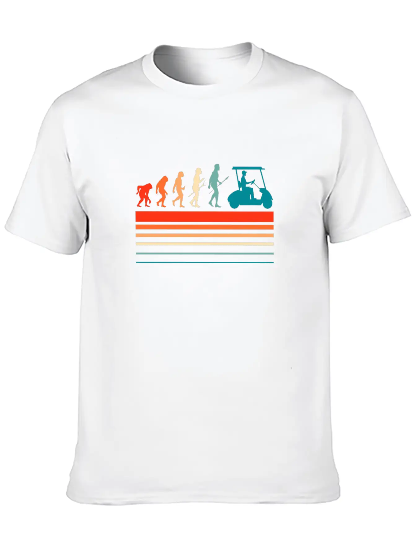 Golfing Golf Cart Evolution Retro Breathable Soft Cotton T-Shirt – Timeless Casual Look