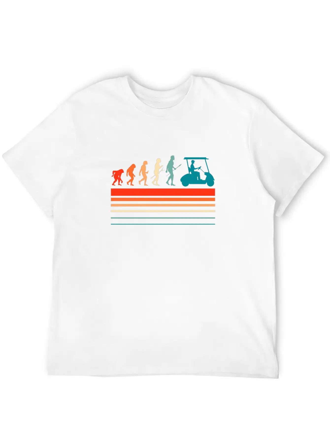 Golfing Golf Cart Evolution Retro Breathable Soft Cotton T-Shirt – Timeless Casual Look