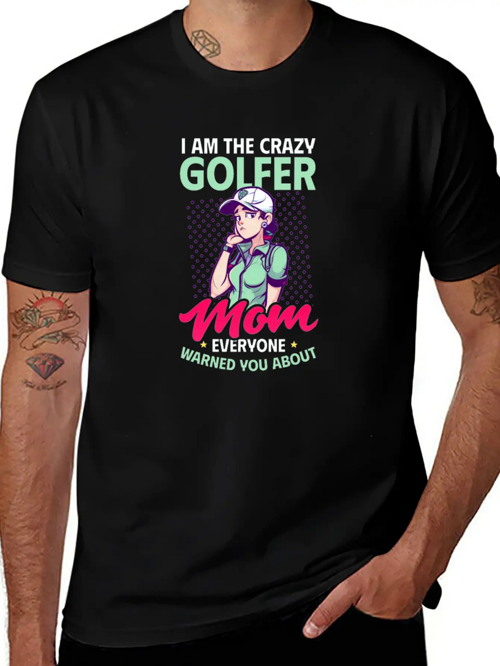 Golfing Mom Crazy Mom Warned Essential Cotton Tee For Daily Outfits – Unisex Style