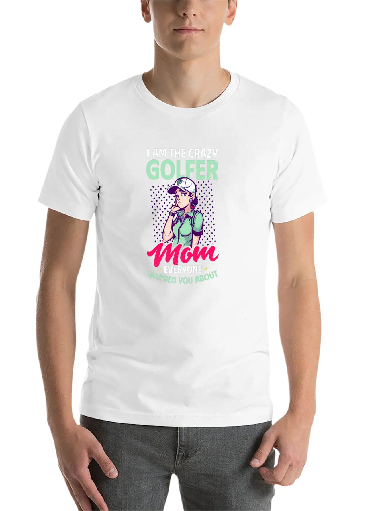 Golfing Mom Crazy Mom Warned Essential Cotton Tee For Daily Outfits – Unisex Style