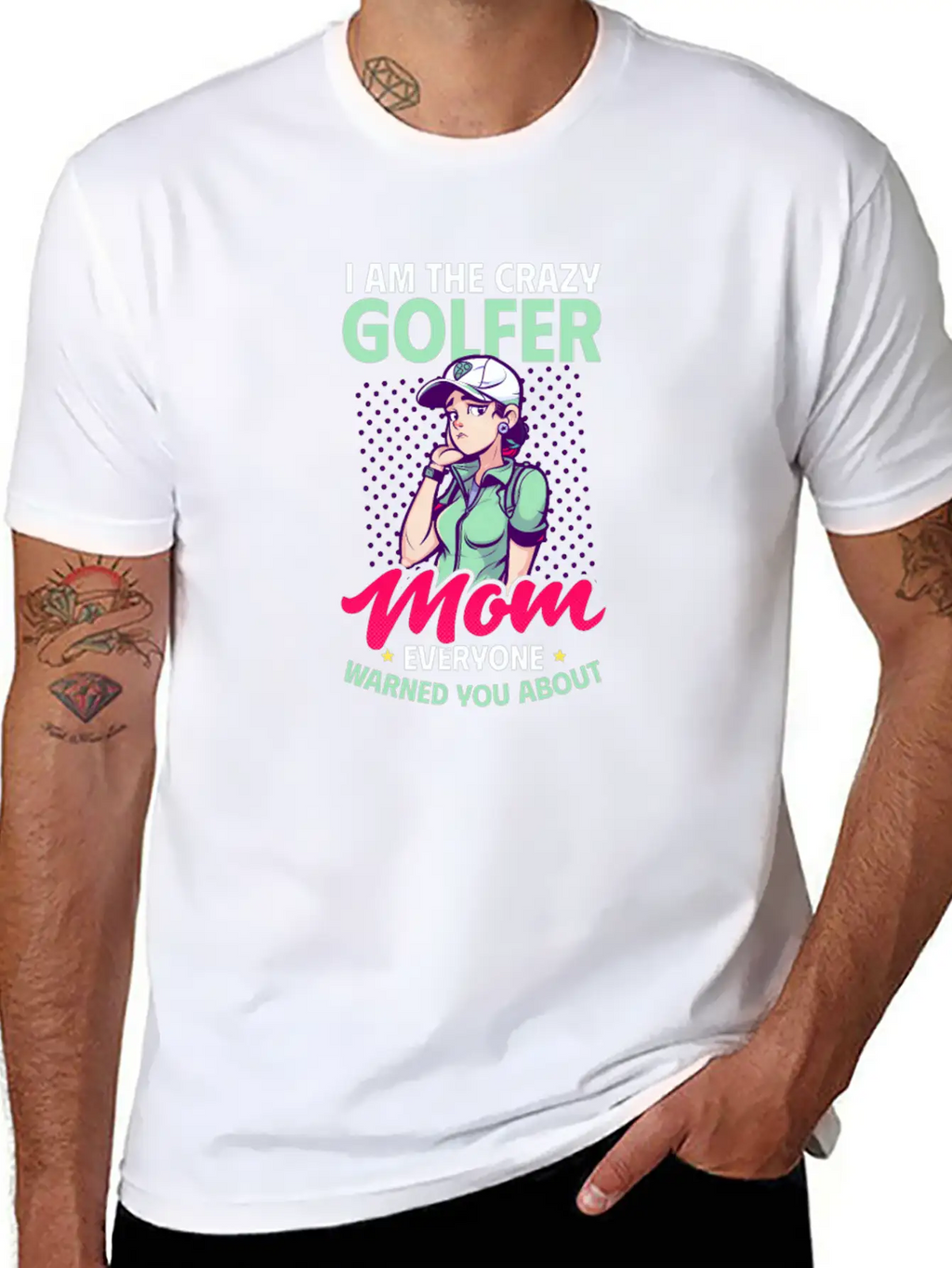 Golfing Mom Crazy Mom Warned Essential Cotton Tee For Daily Outfits – Unisex Style