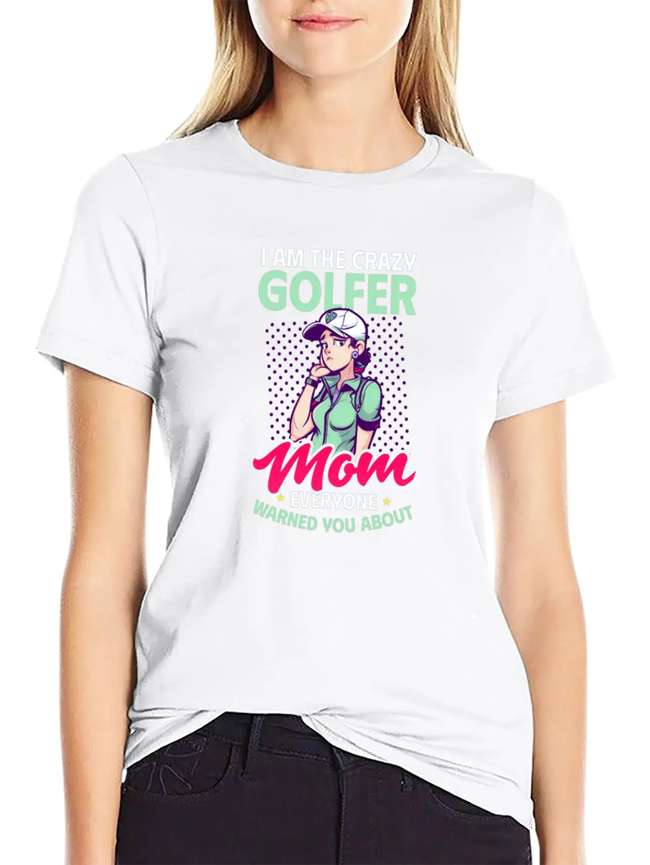 Golfing Mom Crazy Mom Warned Essential Cotton Tee For Daily Outfits – Unisex Style