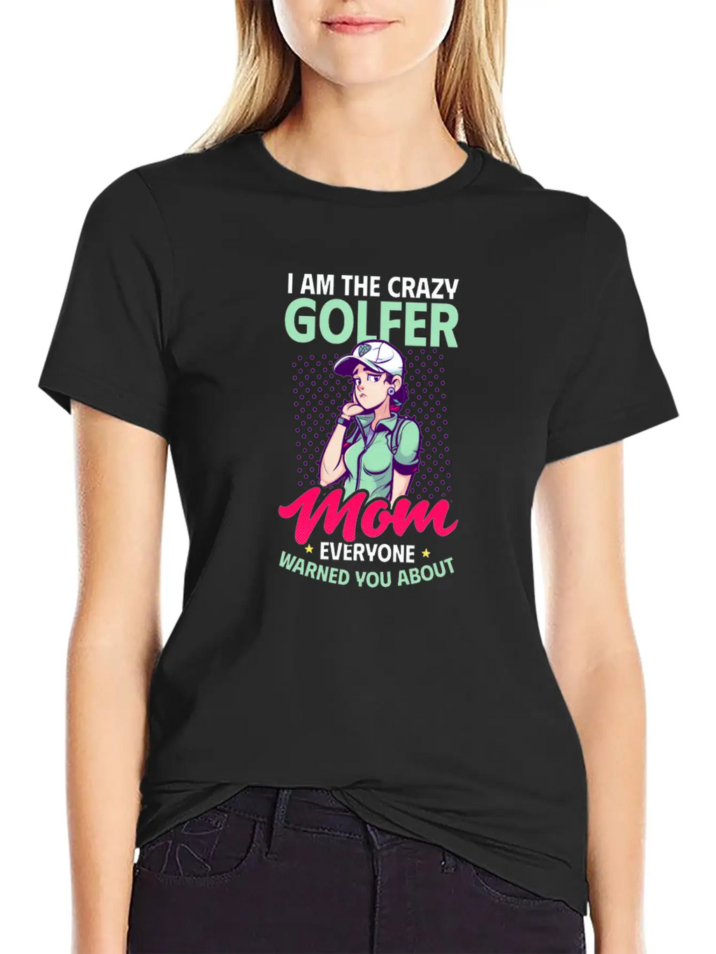 Golfing Mom Crazy Mom Warned Essential Cotton Tee For Daily Outfits – Unisex Style