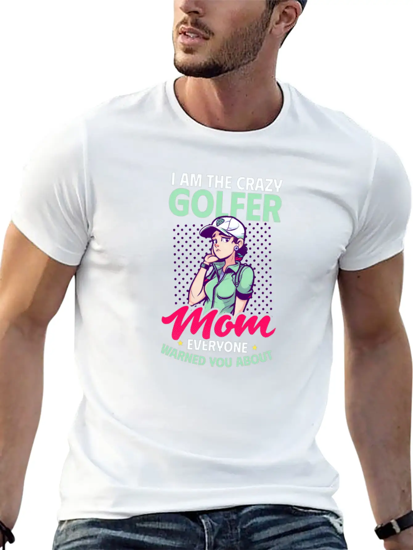 Golfing Mom Crazy Mom Warned Essential Cotton Tee For Daily Outfits – Unisex Style