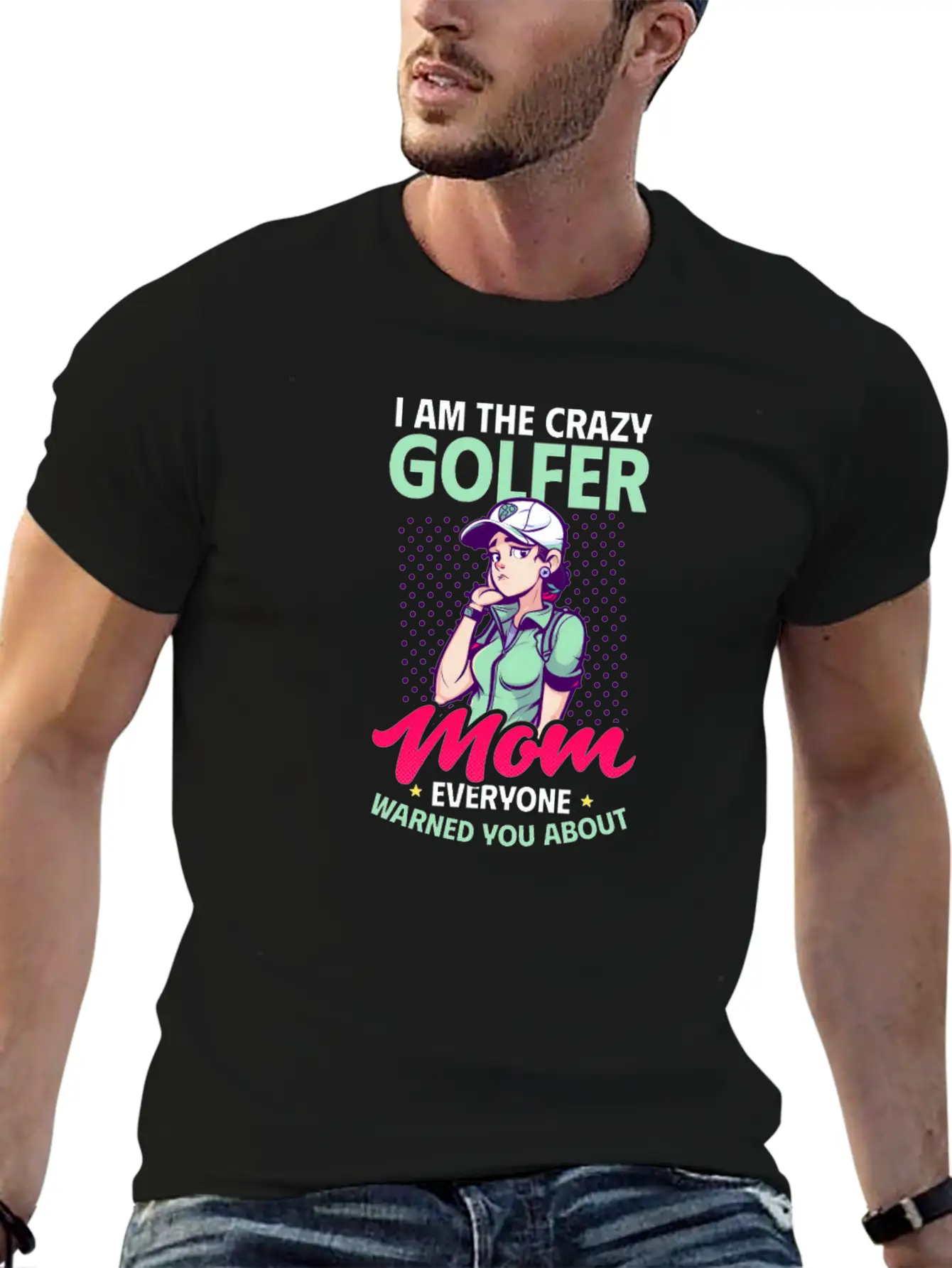 Golfing Mom Crazy Mom Warned Essential Cotton Tee For Daily Outfits – Unisex Style