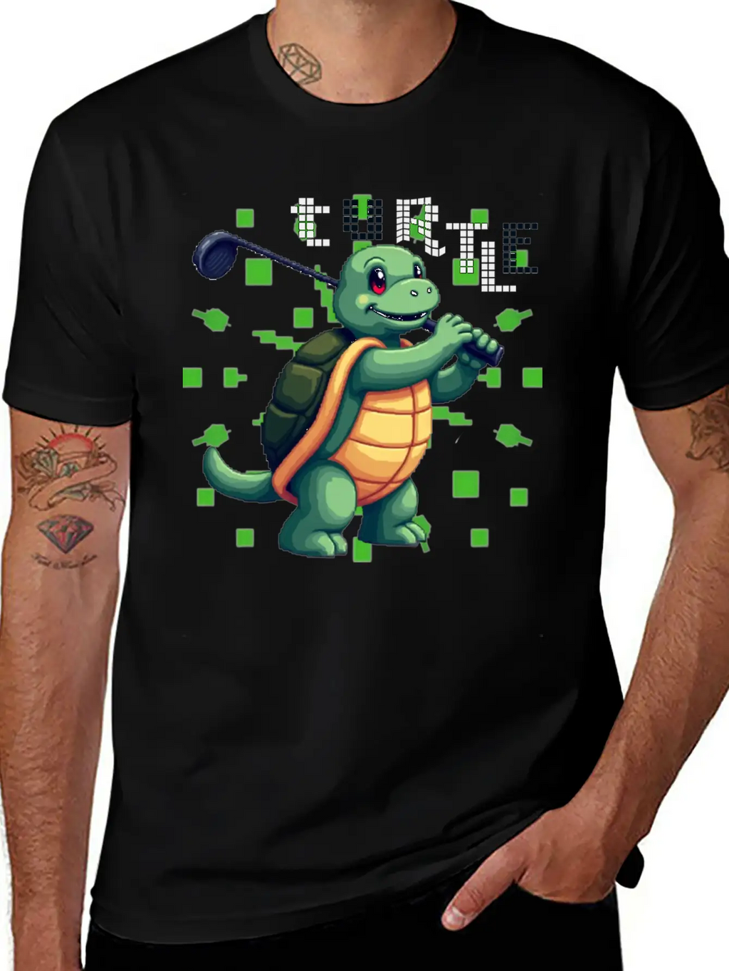 Golfing Turtle Basic Graphic T-Shirt – Daily Comfort In Soft Cotton