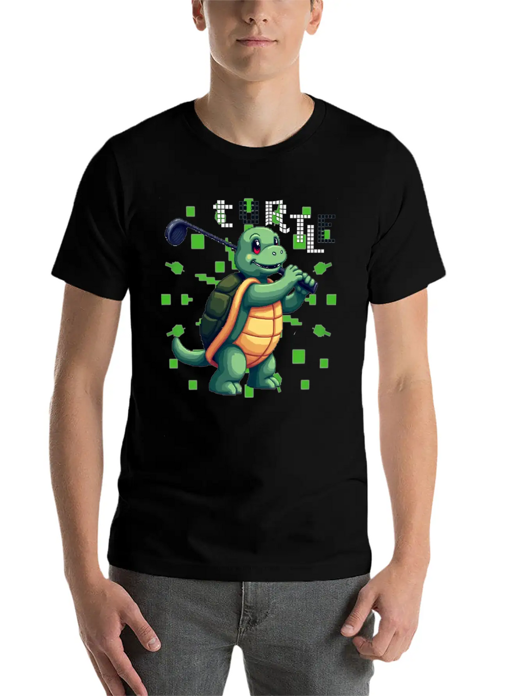 Golfing Turtle Basic Graphic T-Shirt – Daily Comfort In Soft Cotton