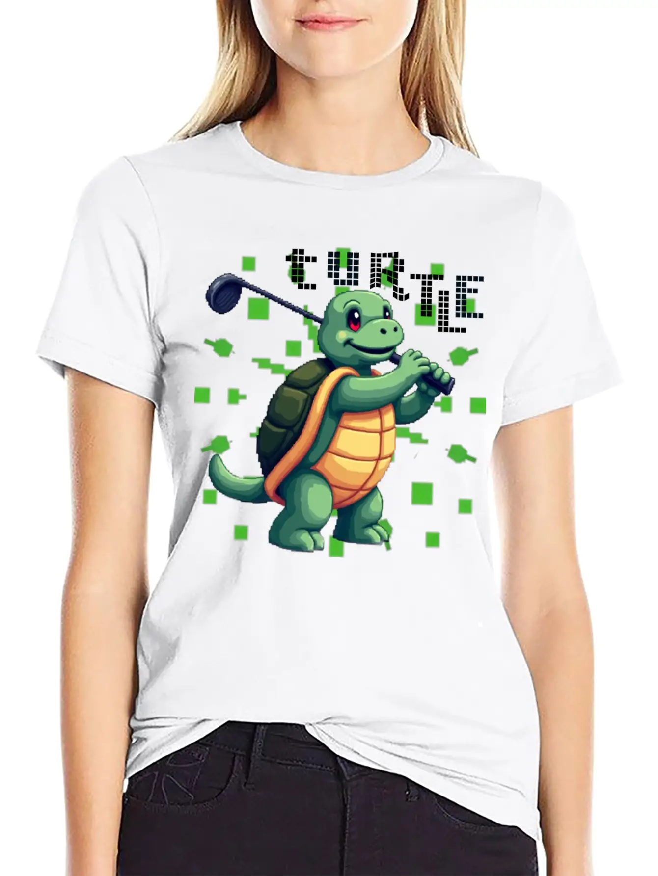 Golfing Turtle Basic Graphic T-Shirt – Daily Comfort In Soft Cotton