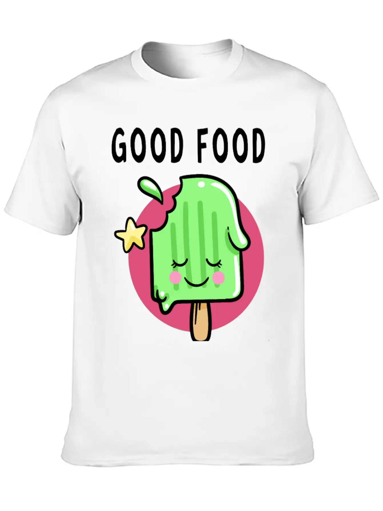 Good Food Good Mood Good Luck Modern Fit Casual T-Shirt – Clean And Versatile Design