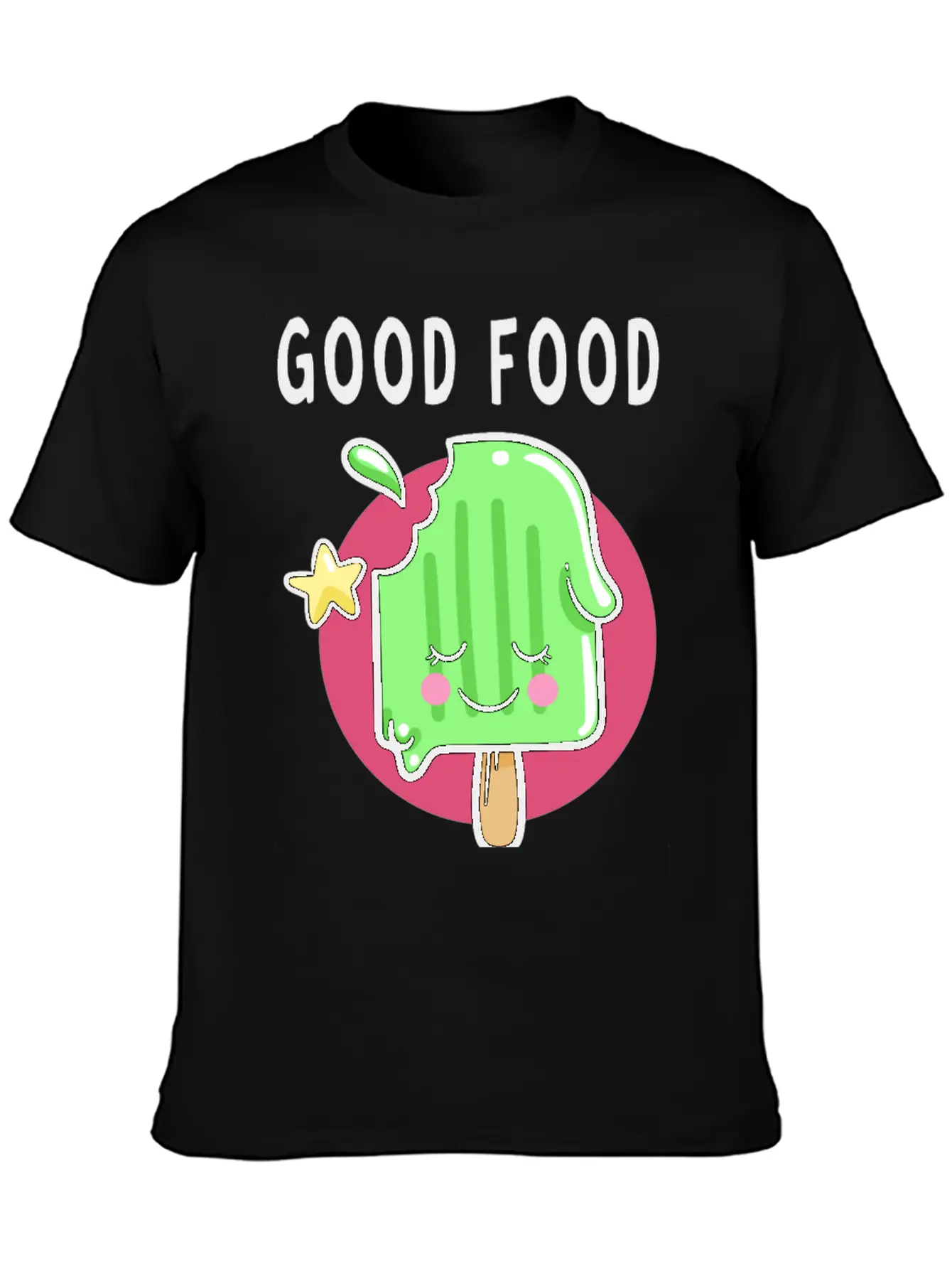 Good Food Good Mood Good Luck Modern Fit Casual T-Shirt – Clean And Versatile Design