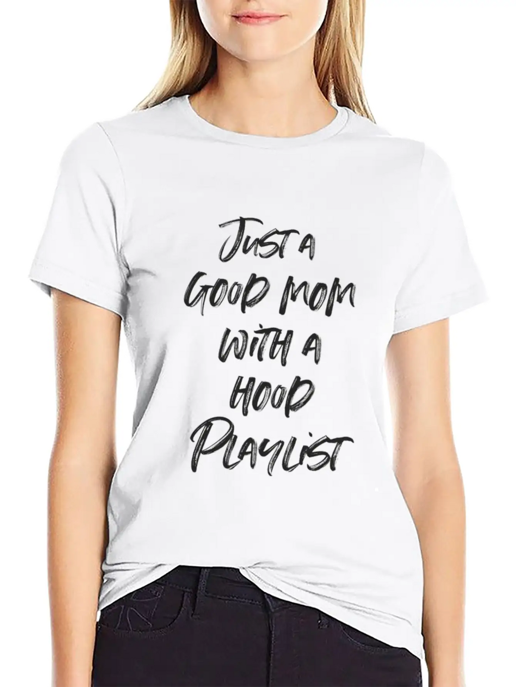 Good Mom Hood Playlist Breathable Graphic T-Shirt – Perfect For Casual Days