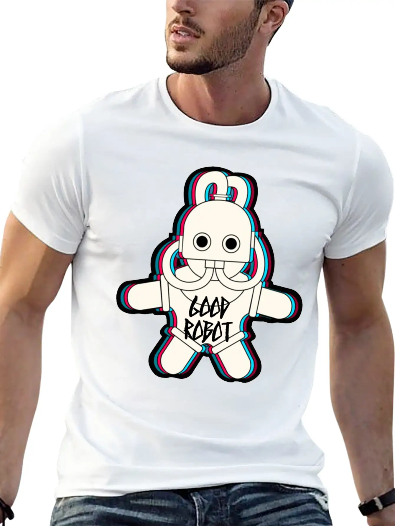 Good Robot Character Basic Graphic T-Shirt – Daily Comfort In Soft Cotton