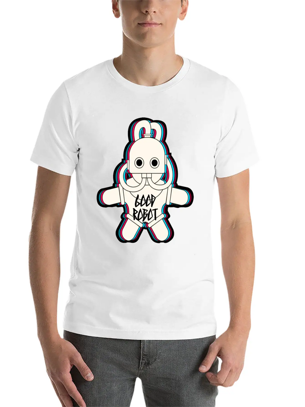 Good Robot Character Basic Graphic T-Shirt – Daily Comfort In Soft Cotton