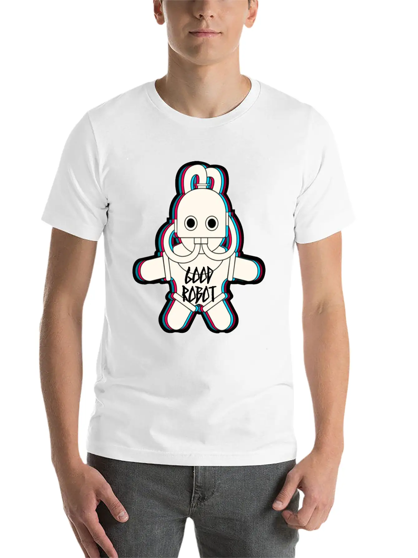 Good Robot Character Basic Graphic T-Shirt – Daily Comfort In Soft Cotton