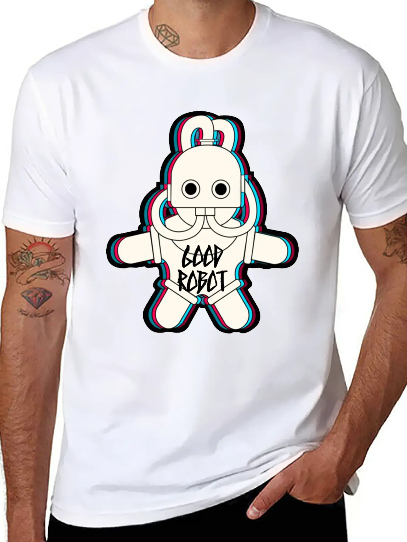 Good Robot Character Basic Graphic T-Shirt – Daily Comfort In Soft Cotton