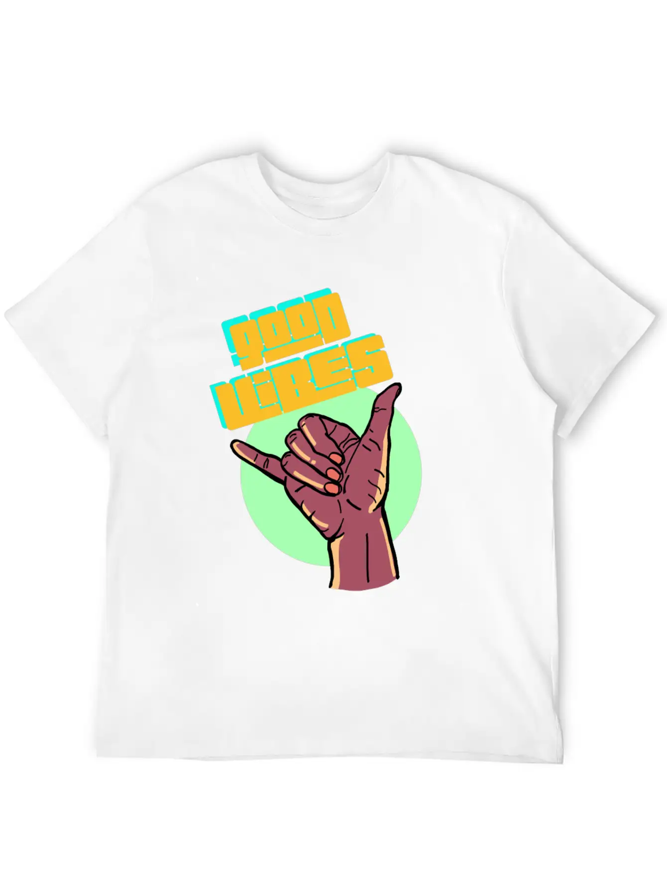 GOOD VIBES Breathable Graphic T-Shirt – Perfect For Casual Days