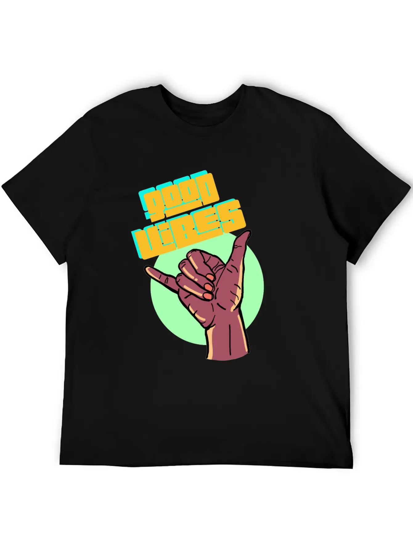 GOOD VIBES Breathable Graphic T-Shirt – Perfect For Casual Days