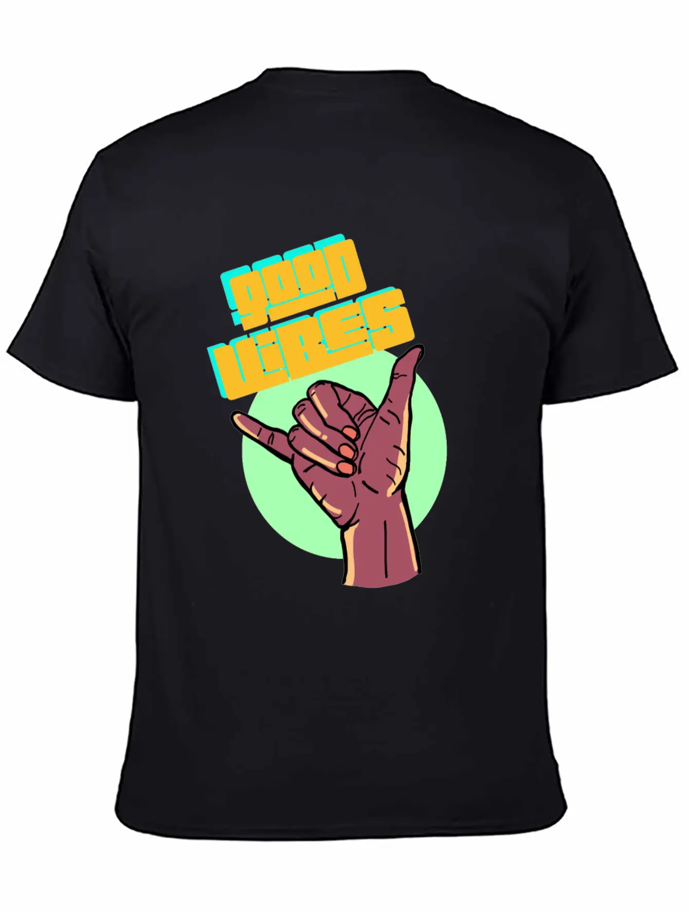 GOOD VIBES Breathable Graphic T-Shirt – Perfect For Casual Days