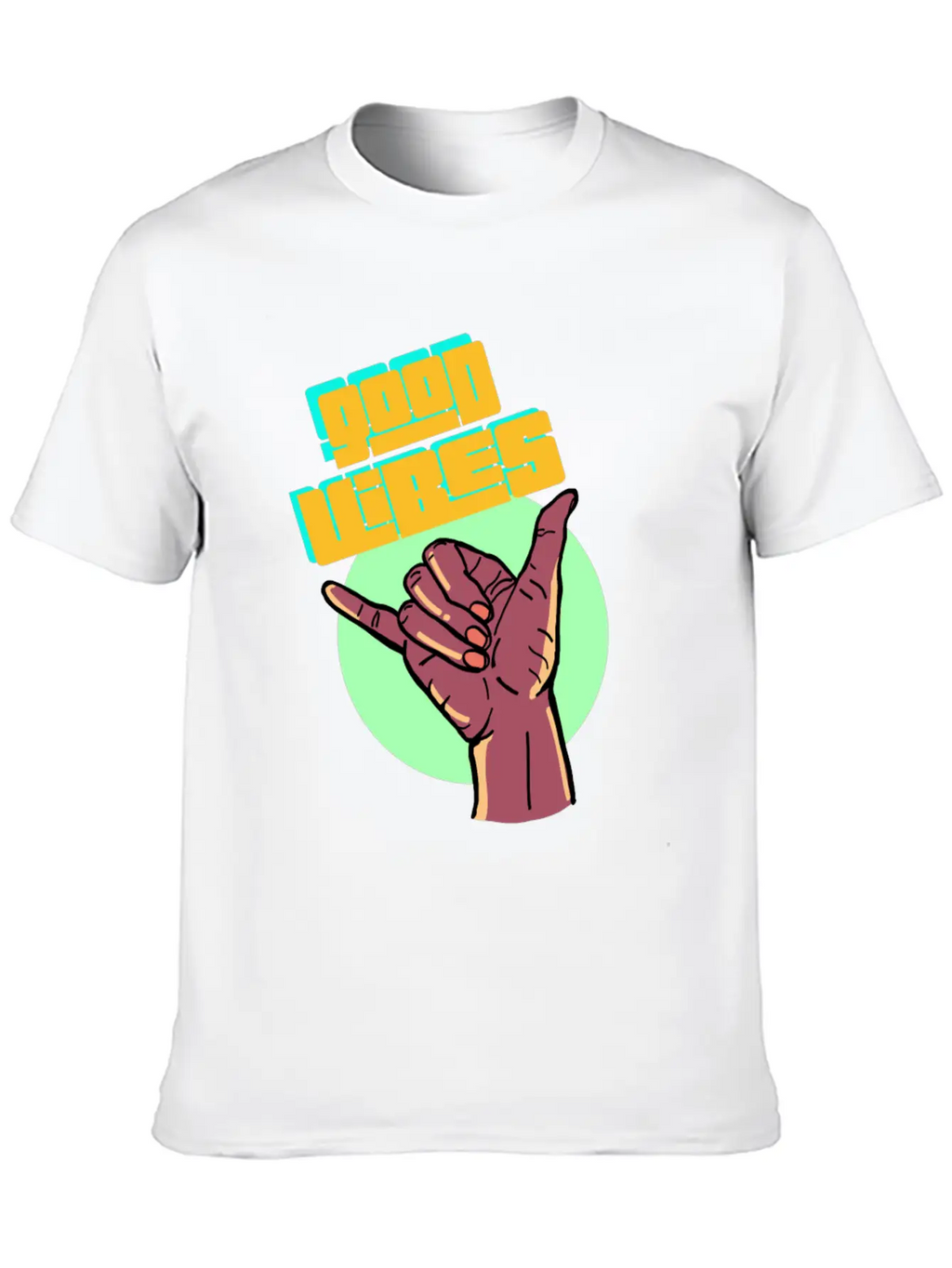 GOOD VIBES Breathable Graphic T-Shirt – Perfect For Casual Days