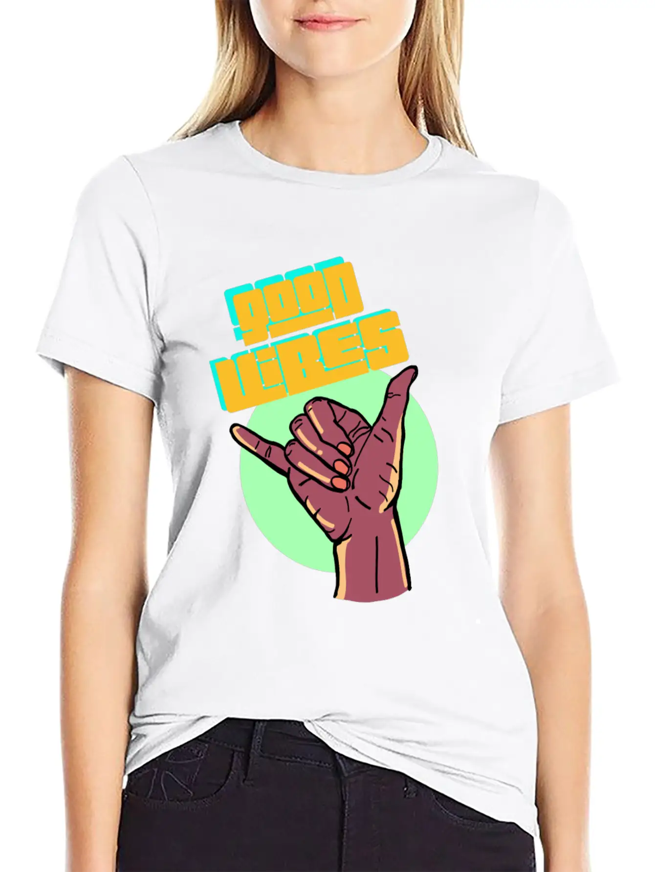 GOOD VIBES Breathable Graphic T-Shirt – Perfect For Casual Days