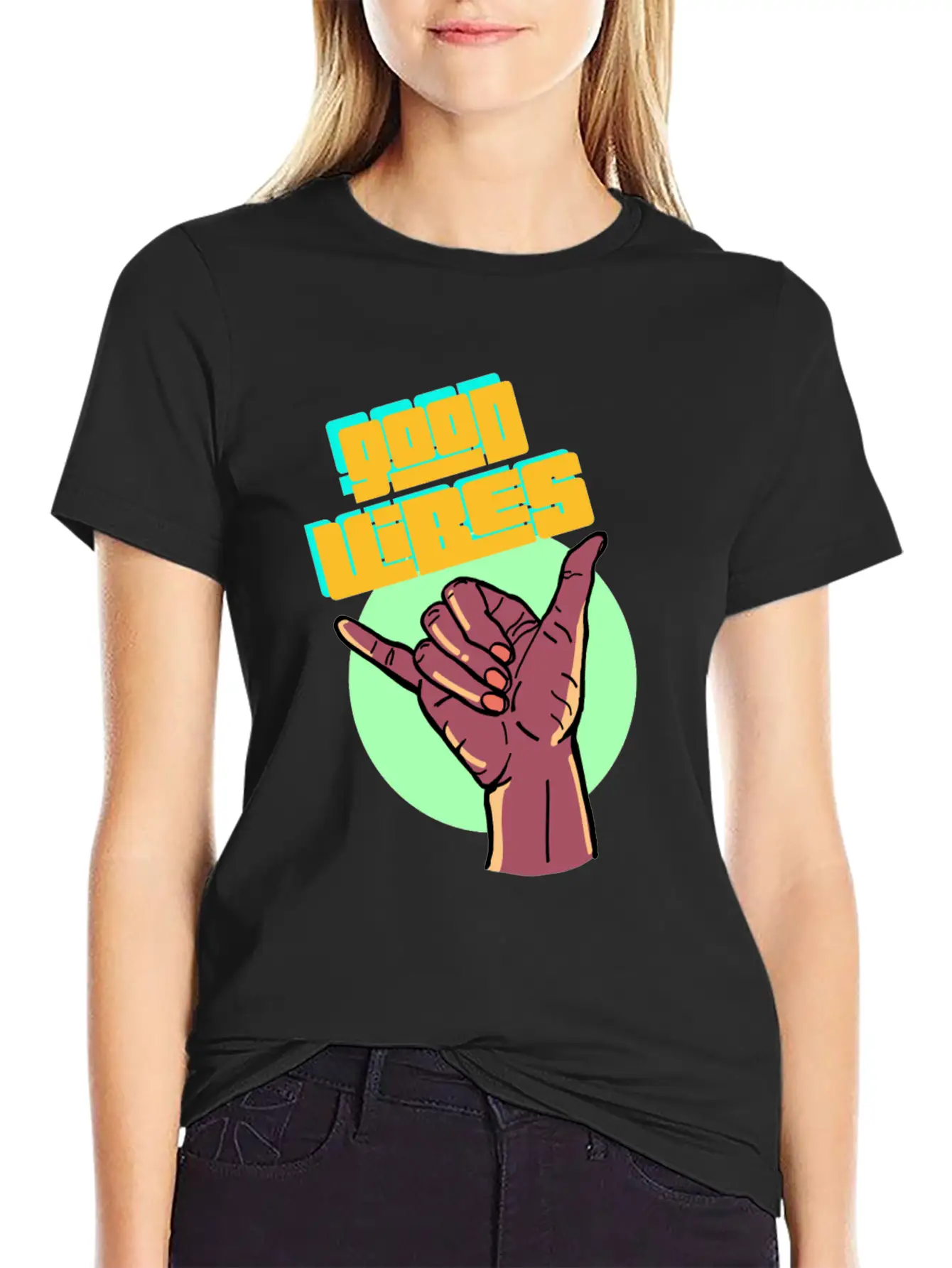 GOOD VIBES Breathable Graphic T-Shirt – Perfect For Casual Days