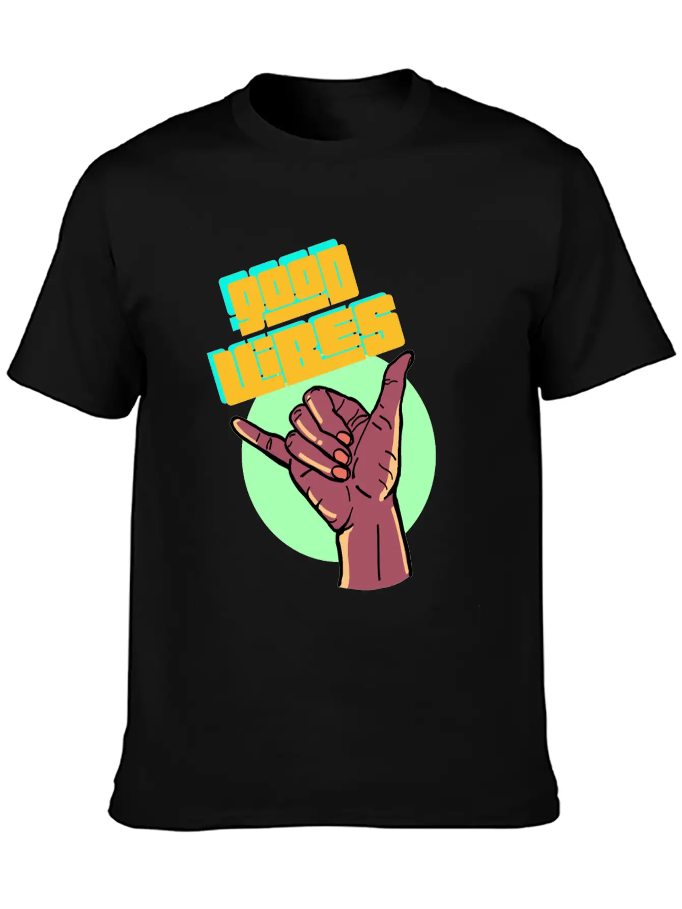GOOD VIBES Breathable Graphic T-Shirt – Perfect For Casual Days