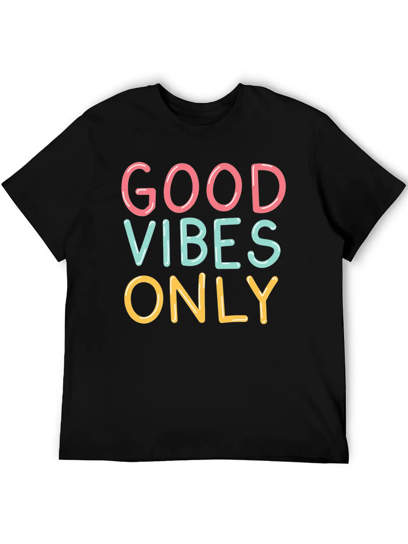 Good Vibes Relaxed Everyday Tee – Lightweight And Durable Cotton
