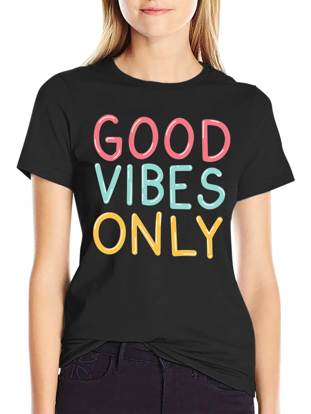 Good Vibes Relaxed Everyday Tee – Lightweight And Durable Cotton