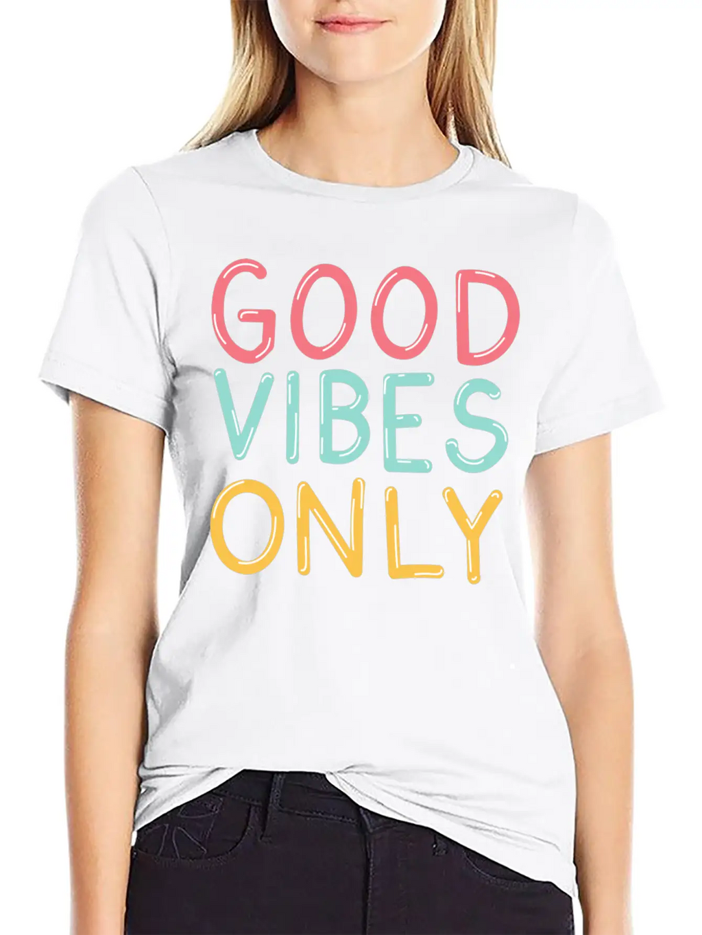 Good Vibes Relaxed Everyday Tee – Lightweight And Durable Cotton
