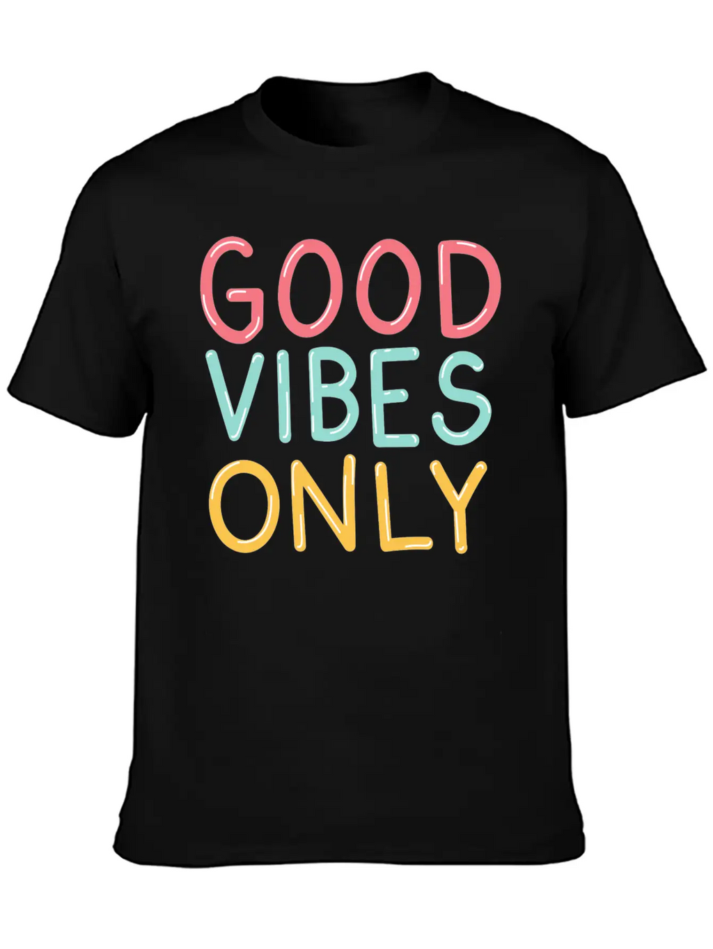 Good Vibes Relaxed Everyday Tee – Lightweight And Durable Cotton