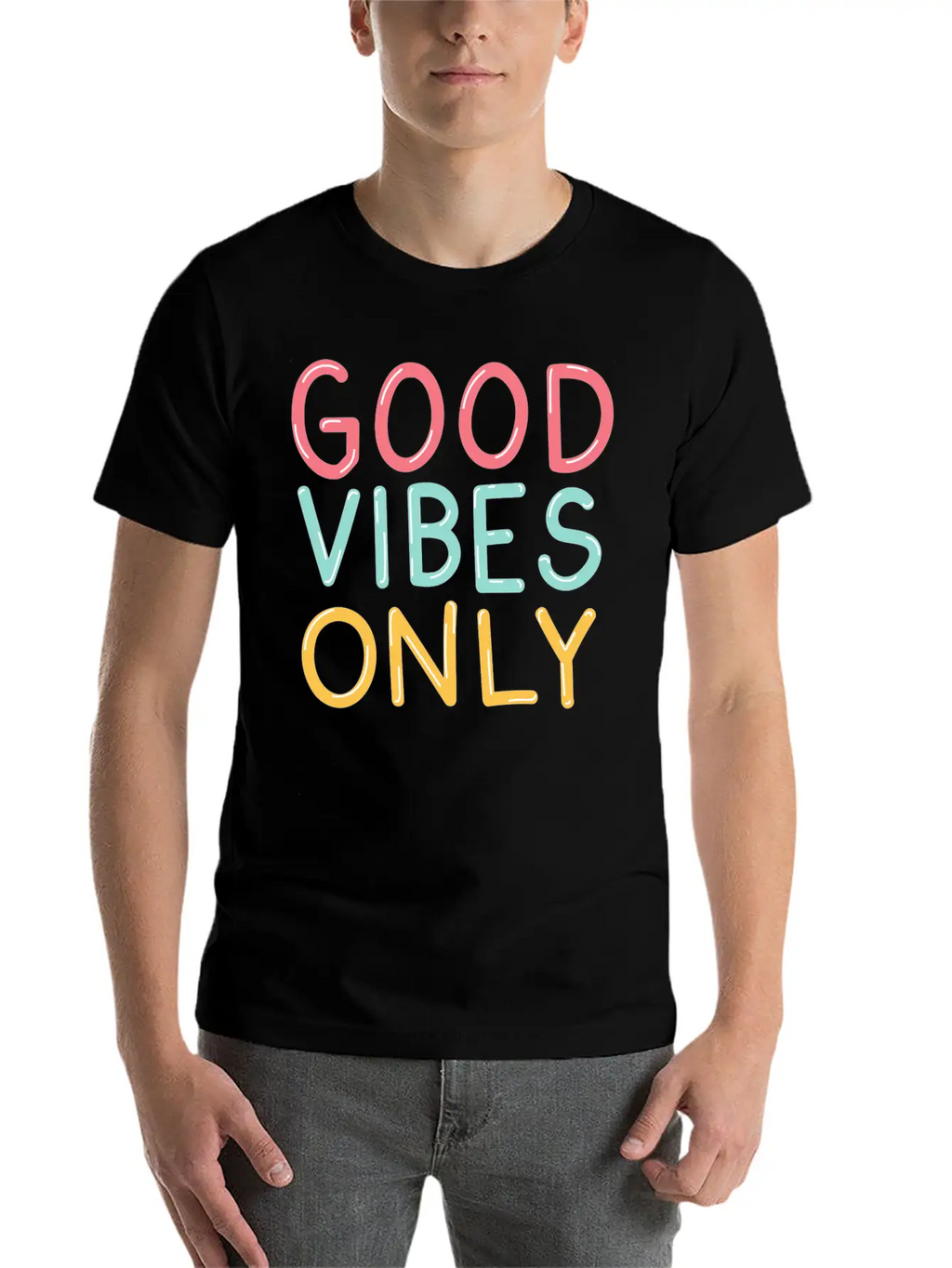 Good Vibes Relaxed Everyday Tee – Lightweight And Durable Cotton